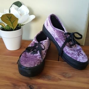 Purple Velvet Vans for Kids!